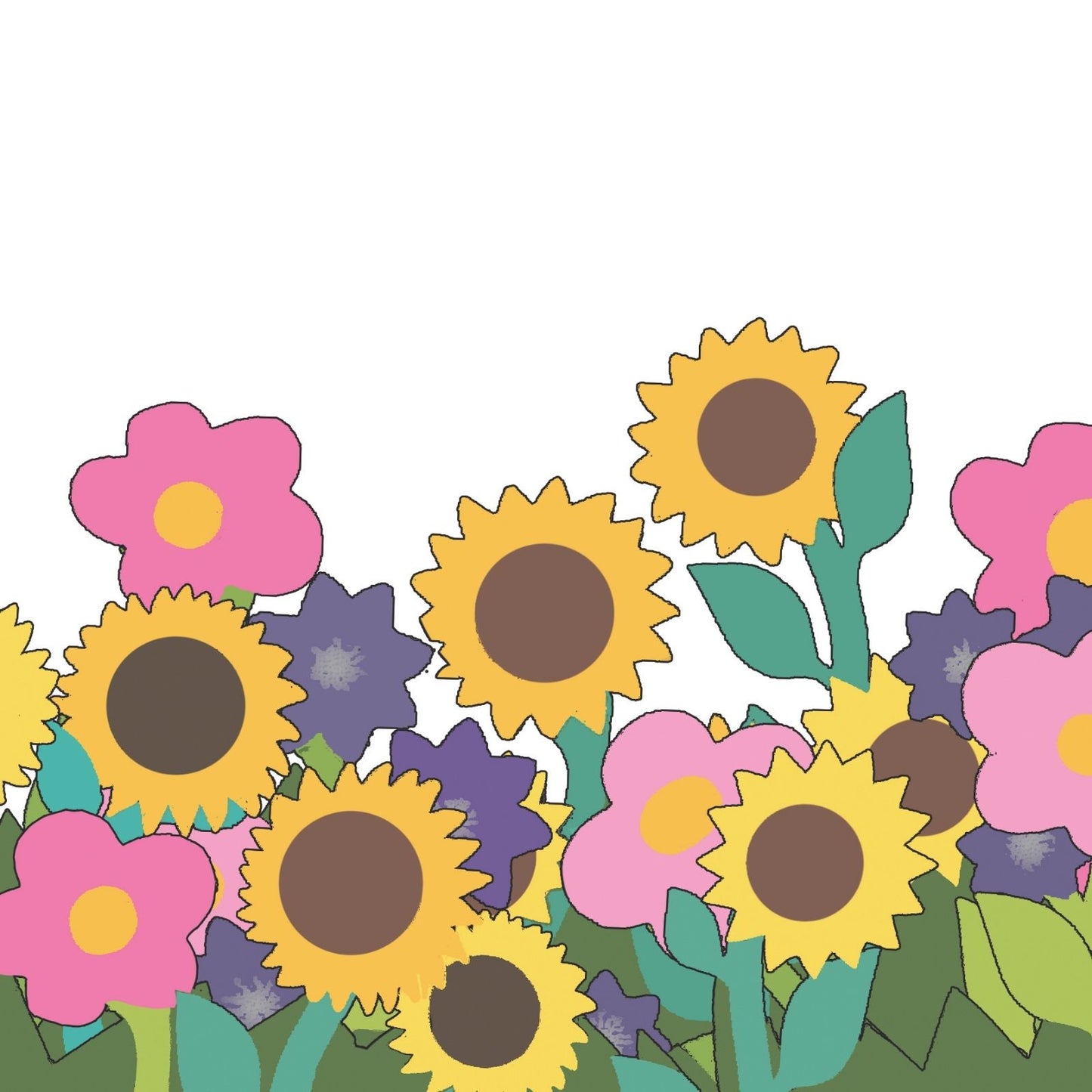 2toTango 3D Pop Up Card Sunflower Meadow Greeting Card Any Occasion