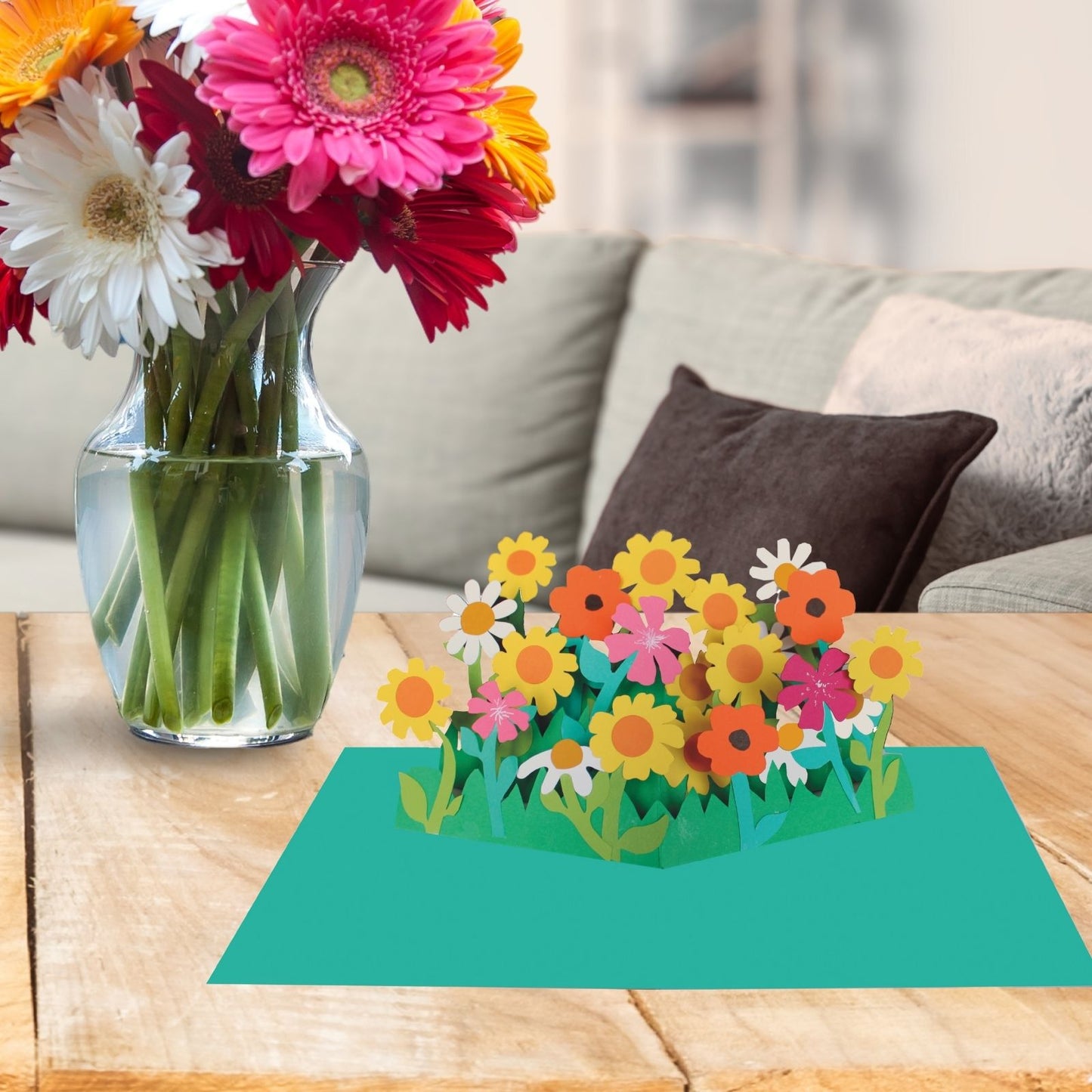 2toTango 3D Pop Up Marigolds Meadow Greeting Card Any Occasion