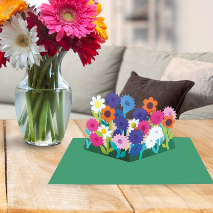 2toTango 3D Pop Up Card Cornflowers Meadow Greeting Card Any Occasion