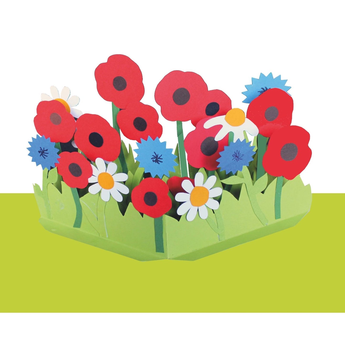 2toTango 3D Pop Up Card Red Poppies Meadow Greeting Card Any Occasion