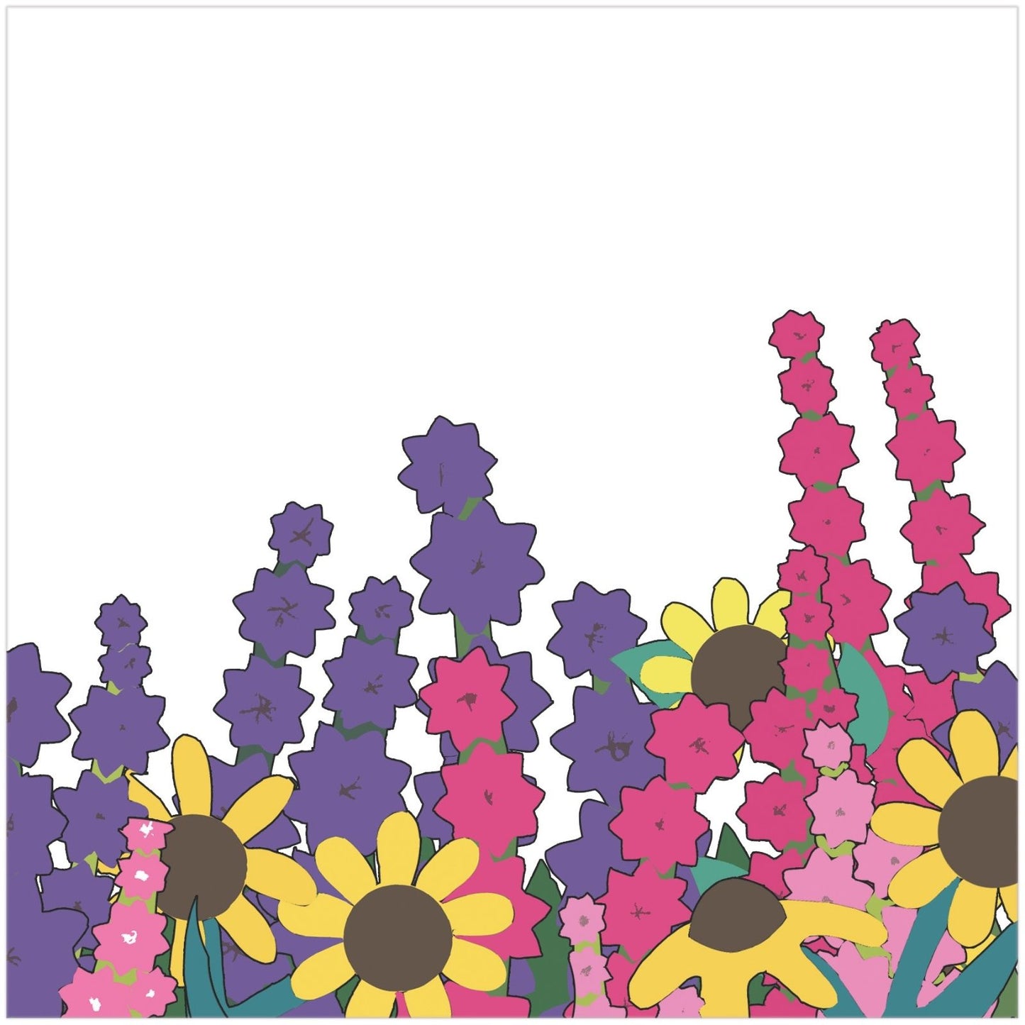 2toTango 3D Pop Up Card Toadflax Floral Meadow Greeting Card Any Occasion