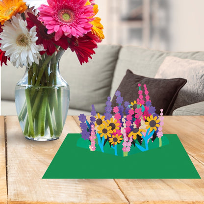 2toTango 3D Pop Up Card Toadflax Floral Meadow Greeting Card Any Occasion
