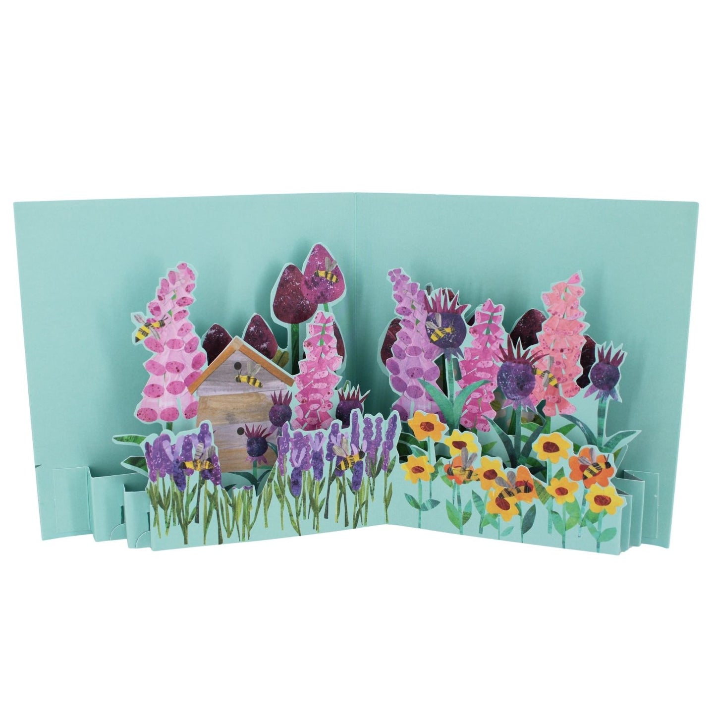 2toTango 3D Pop Up Card Bee & Wildflowers Greeting Card Any Occasion