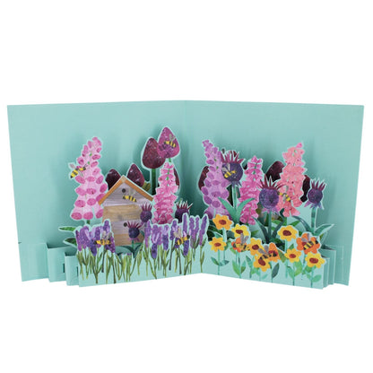 2toTango 3D Pop Up Card Bee & Wildflowers Greeting Card Any Occasion