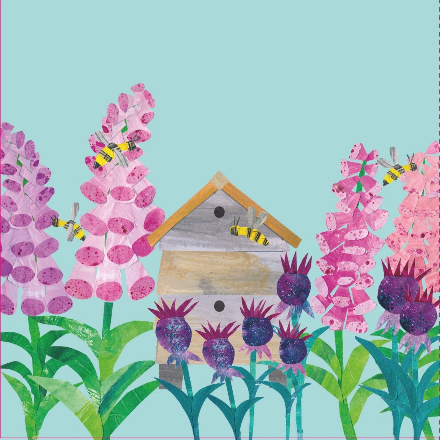 2toTango 3D Pop Up Card Bee & Wildflowers Greeting Card Any Occasion