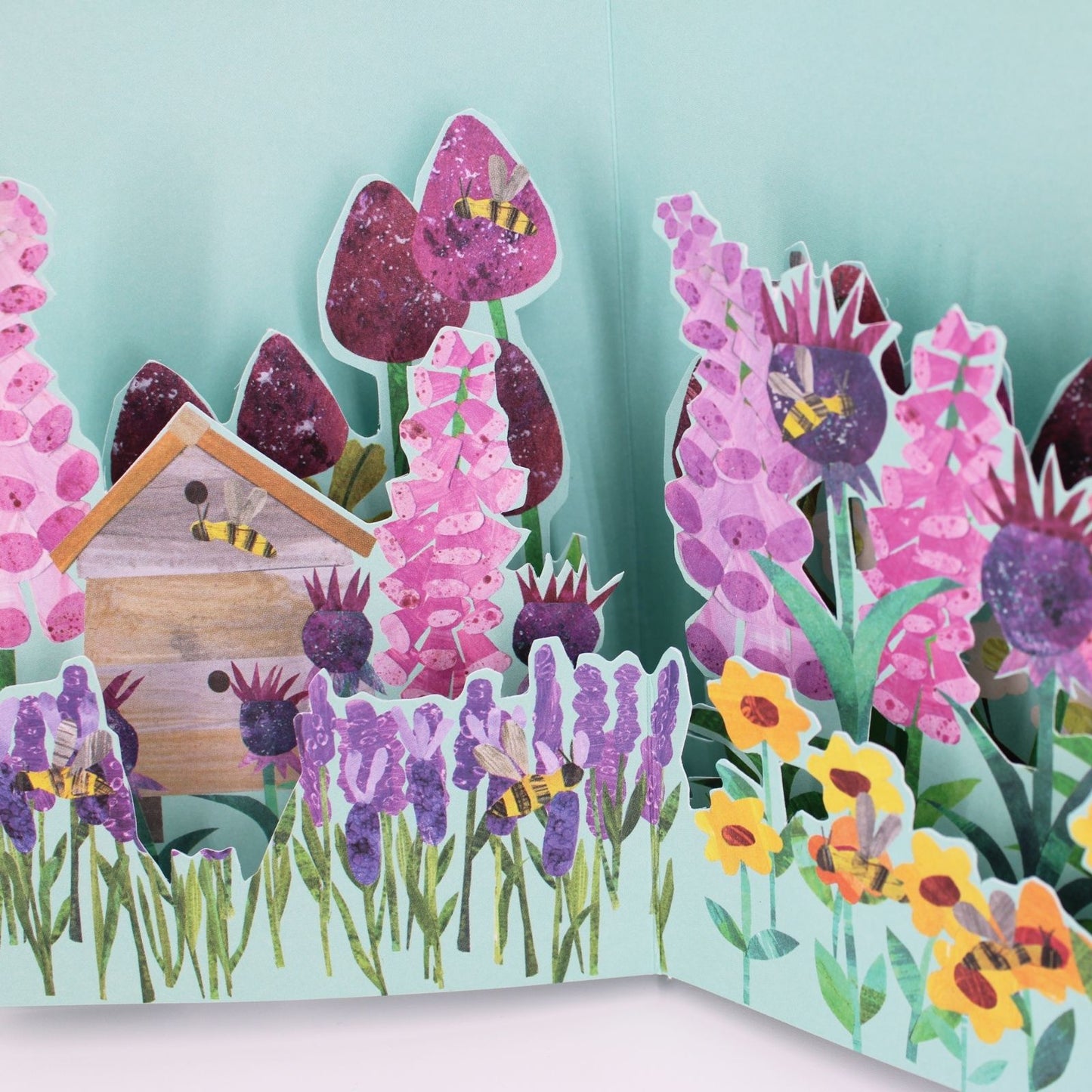 2toTango 3D Pop Up Card Bee & Wildflowers Greeting Card Any Occasion