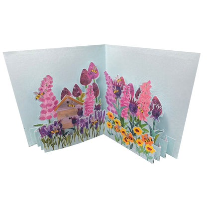 2toTango 3D Pop Up Card Bee & Wildflowers Greeting Card Any Occasion