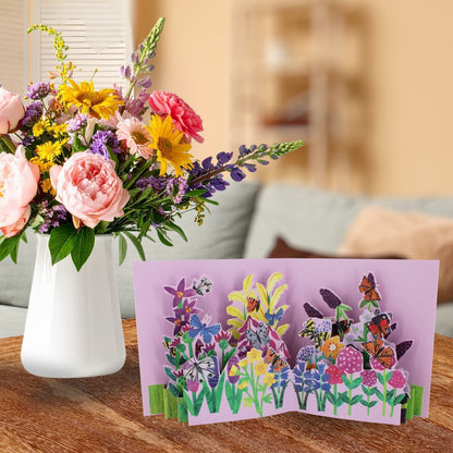 2toTango 3D Pop Up Card Butterflies & Flowers Greeting Card Any Occasion