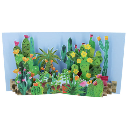 2toTango 3D Pop Up Card Green Cactus Greeting Card Any Occasion