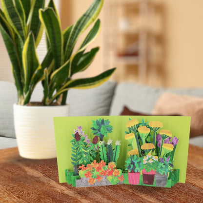 2toTango 3D Pop Up Card Potted Flowers Greeting Card Any Occasion