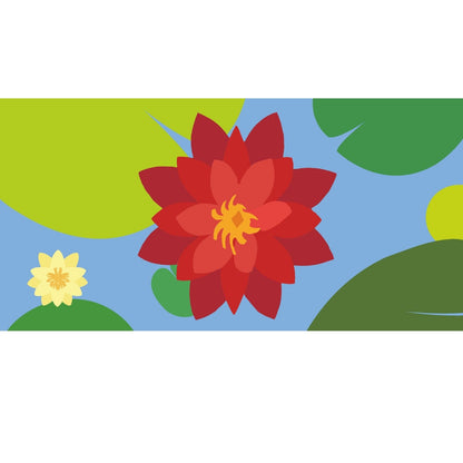 2toTango 3D Pop Up Card Red Water Lilies Greeting Card Any Occasion
