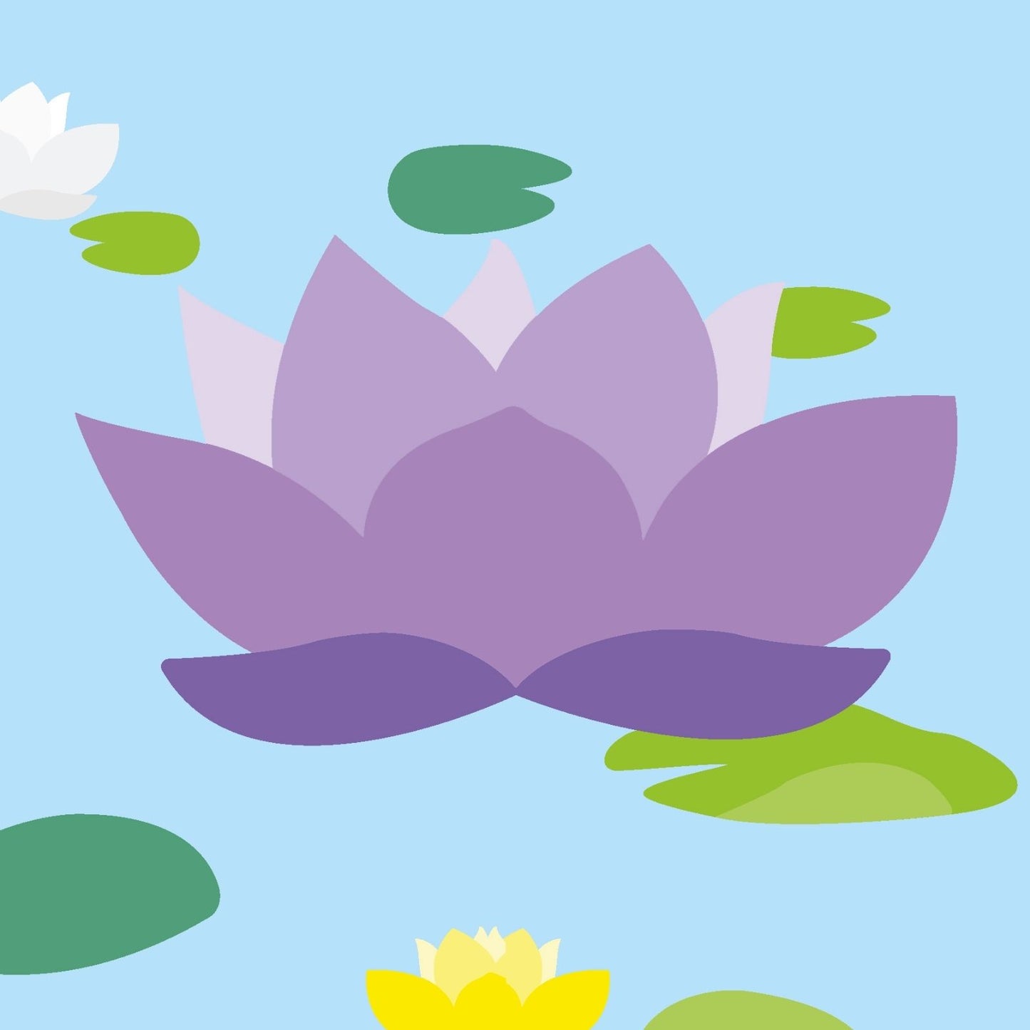 2toTango 3D Pop Up Card Violet Water Lilies Greeting Card Any Occasion