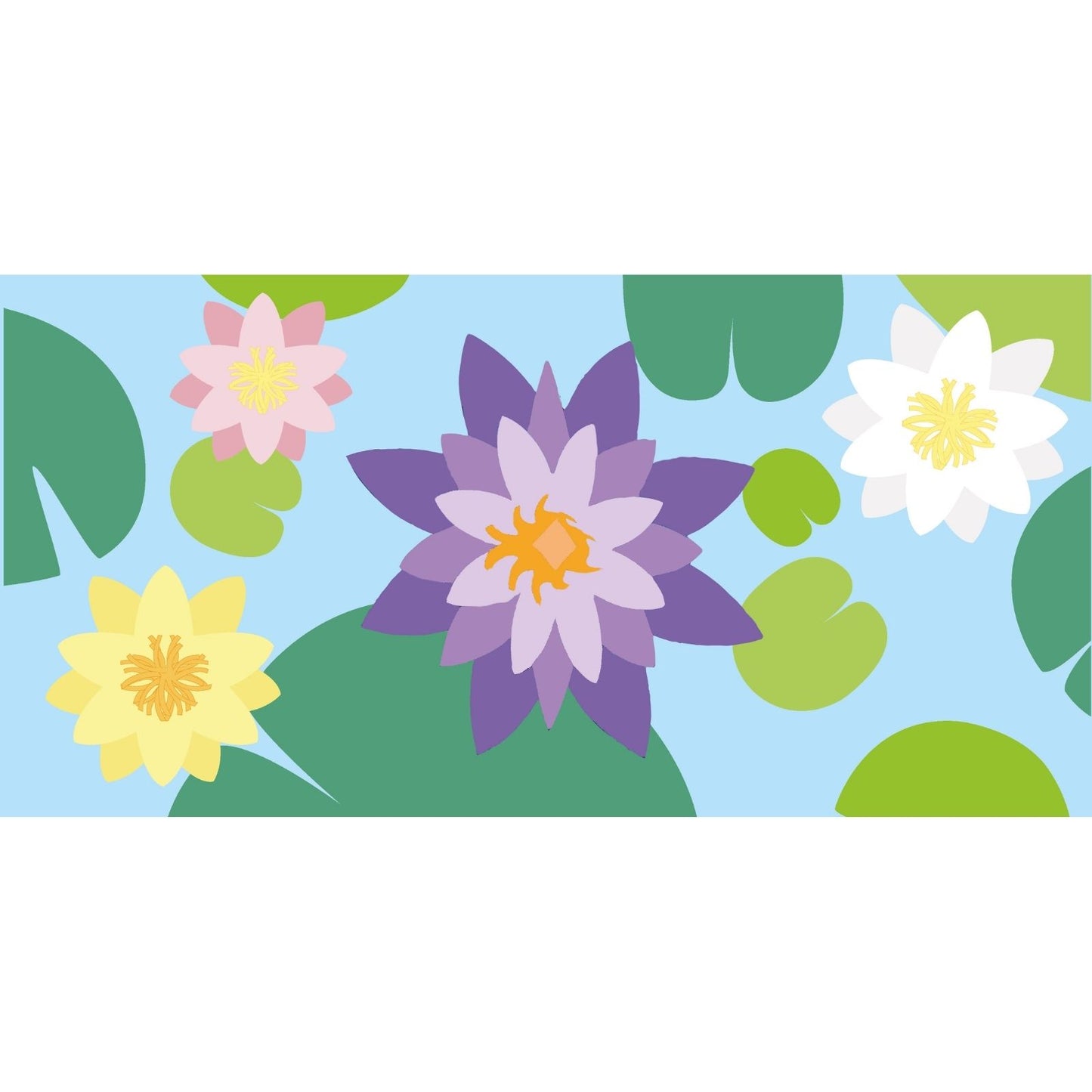 2toTango 3D Pop Up Card Violet Water Lilies Greeting Card Any Occasion