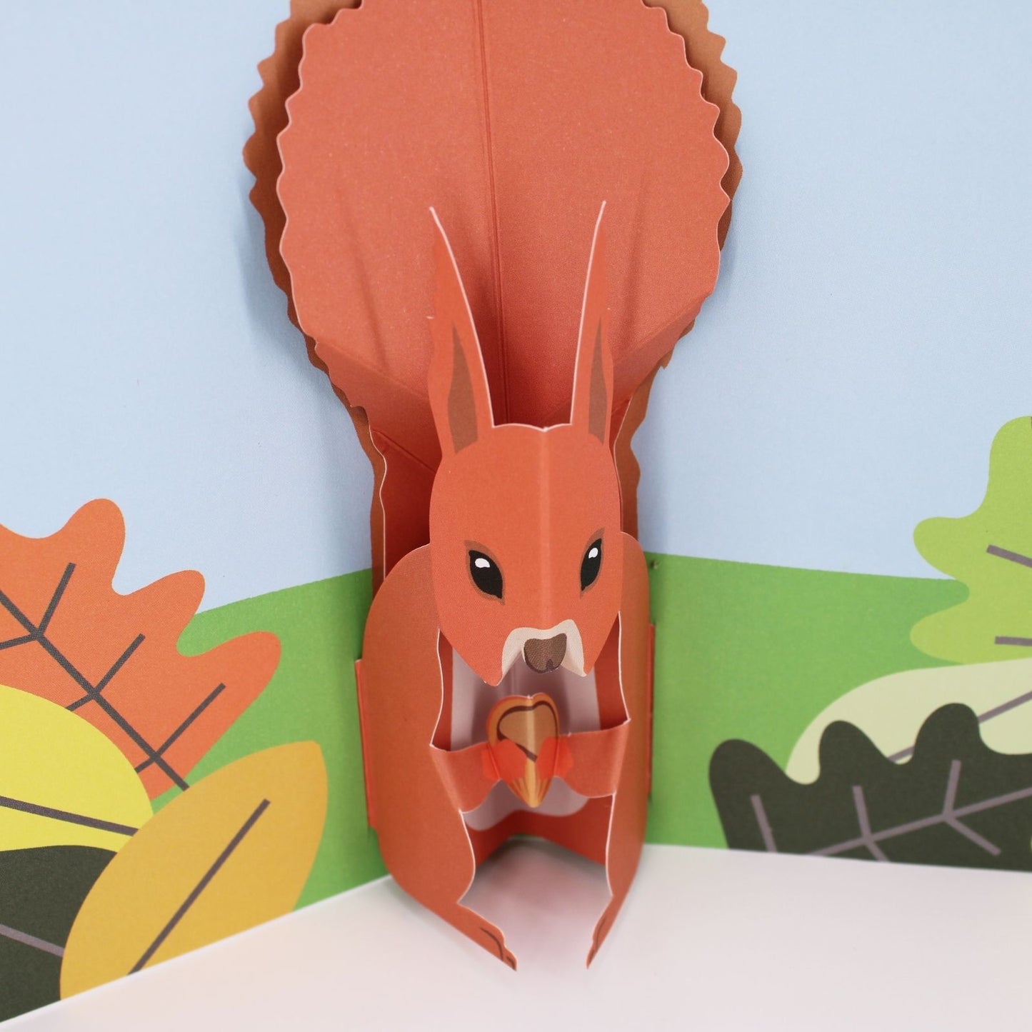 2toTango 3D Pop Up Card Red Squirrel Greeting Card Any Occasion