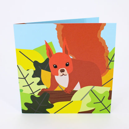 2toTango 3D Pop Up Card Red Squirrel Greeting Card Any Occasion