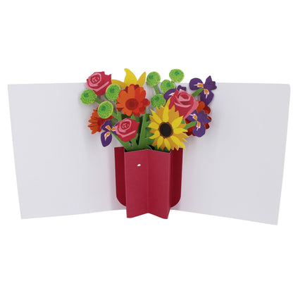 2toTango 3D Pop Up Card Beautiful Floral Bouquet Greeting Card Any Occasion