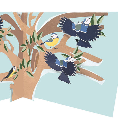 2toTango 3D Pop Up Card Blue Tits Greeting Card Any Occasion