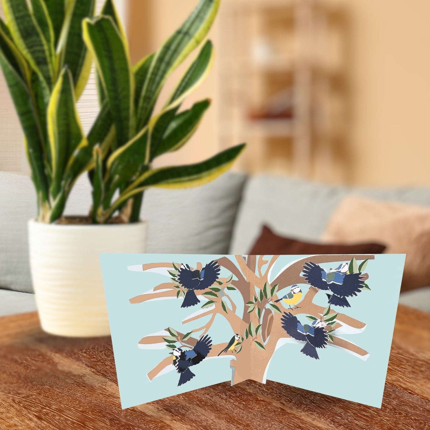 2toTango 3D Pop Up Card Blue Tits Greeting Card Any Occasion