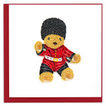 Quilling Huggable Herrington Bear Royal Guard Hand-Finished Art Greeting Card