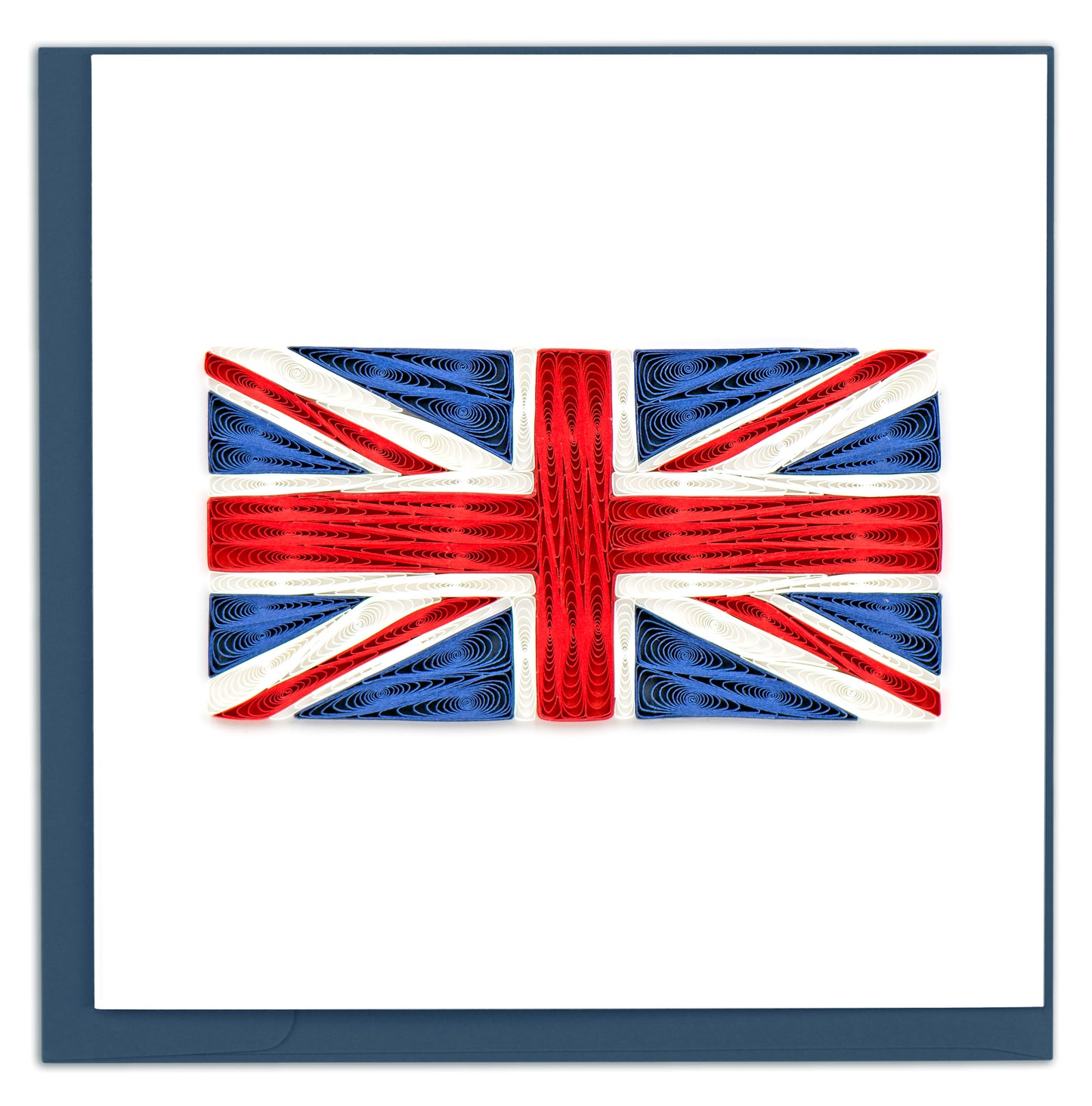 Quilling Union Jack Flag Hand-Finished Art Greeting Card