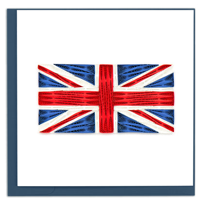 Quilling Union Jack Flag Hand-Finished Art Greeting Card