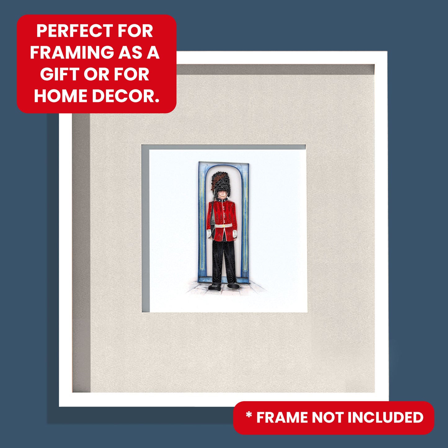 Quilling Royal Guard Lavish London Hand-Finished Art Greeting Card