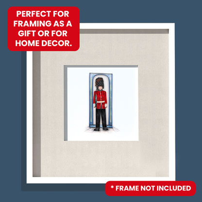 Quilling Royal Guard Lavish London Hand-Finished Art Greeting Card