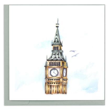 Quilling Big Ben  Lavish London Hand-Finished Art Greeting Card