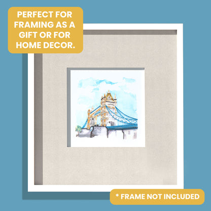 Quilling London Tower Bridge Lavish London Hand-Finished Art Greeting Card