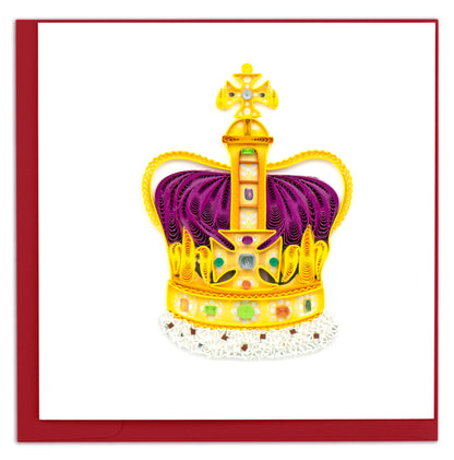 Quilling St Edward's Royal Crown Fit For Royalty! Hand-Finished Greeting Card