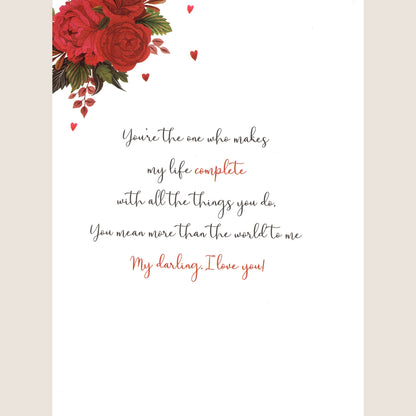Embellished Darling Wife Luxury Lavish Keepsake Valentine's Day Greeting Card