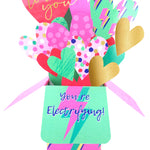 Clever Cubes Pop Up Hearts You're Electrifying Valentine's Day Pop Up Card