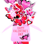 Clever Cubes Pop Up You Give Me Butterflies Angel Wings Valentine's Pop Up Card