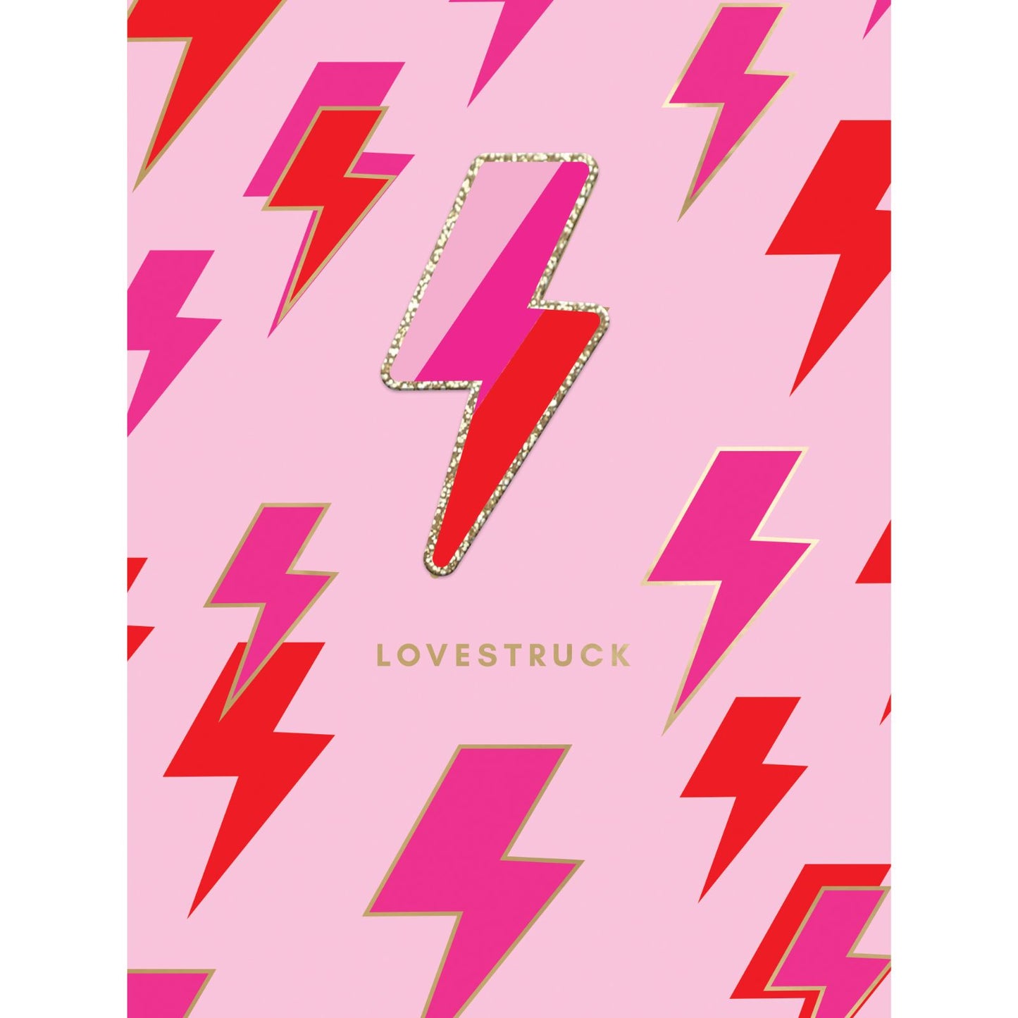 Decopatch Lovestruck Valentine's Card Includes Removable Lightning Bolt Patch