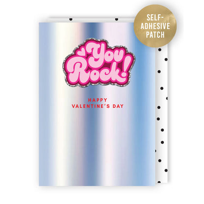 Decopatch Happy Valentine's Day Card Includes Removable You Rock! Patch