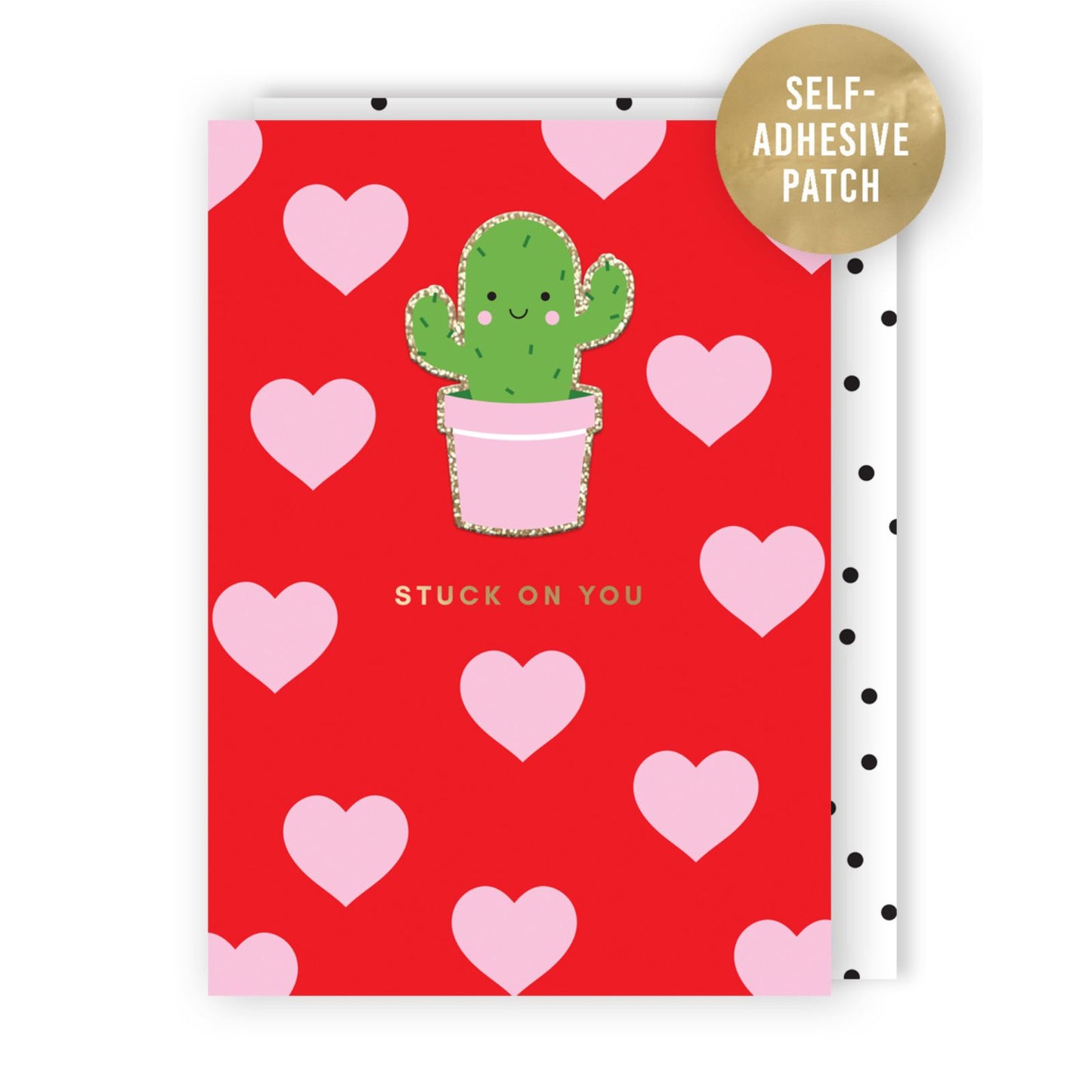 Decopatch Stuck On You Valentine's Card Includes Removable Cactus Patch