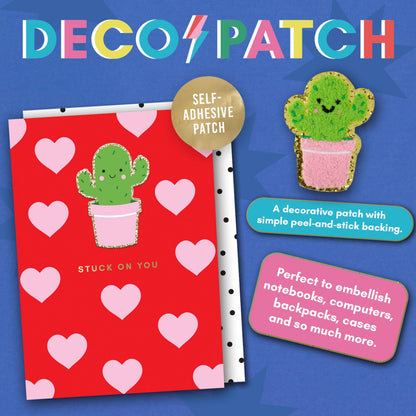Decopatch Stuck On You Valentine's Card Includes Removable Cactus Patch