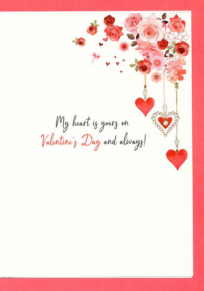 Here's To Us Golden Bubbles Galore! Valentines Day Hand-Finished Greeting Card