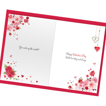 Magnifique To My Lovely Wife Embellished Valentine's Card Dream Catcher & Roses