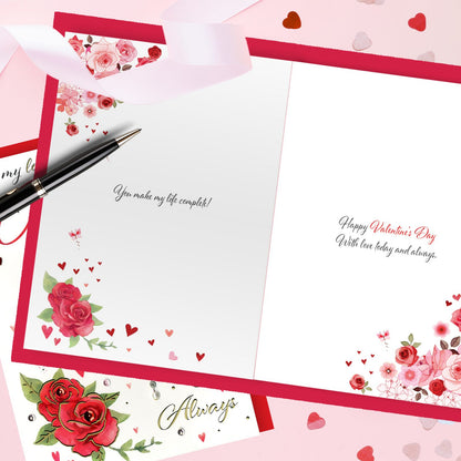 Magnifique To My Lovely Wife Embellished Valentine's Card Dream Catcher & Roses