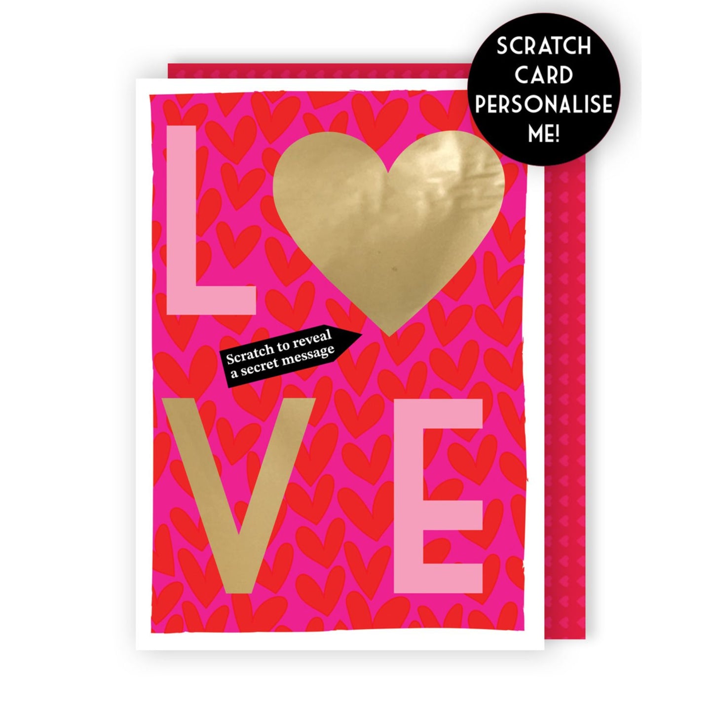 Valentine's Day Greeting Card Love Letters Scratch-To-Reveal Secret Message Card