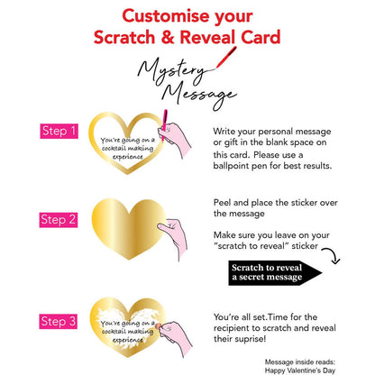 Valentine's Day Greeting Card Love Letters Scratch-To-Reveal Secret Message Card