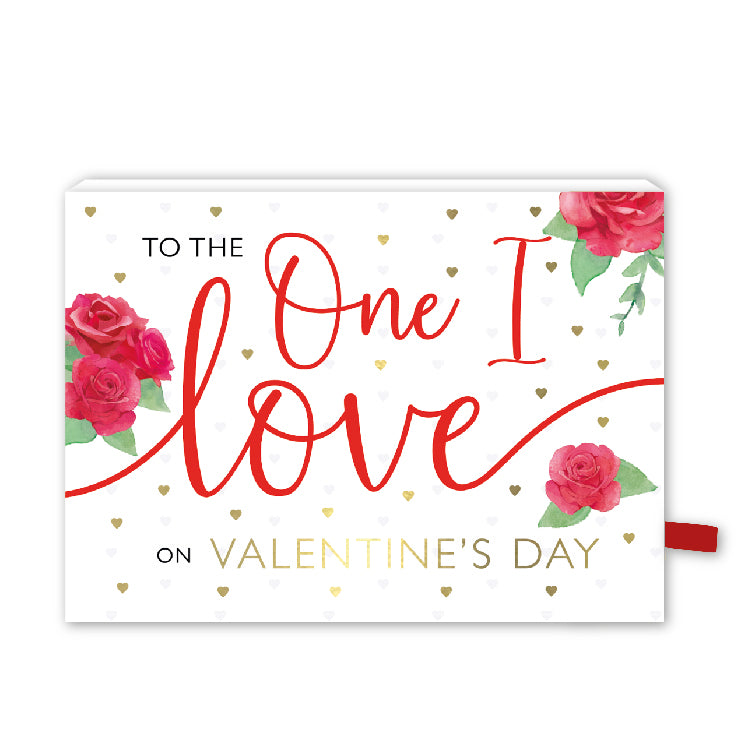 Pop Up Card & Chocolate Gift Box One I Love Roses Valentine's Day Card & Gift