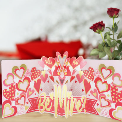 Pop Up Card & Chocolate Gift Box Dalmatian Puppy Love Valentine's Card & Gift