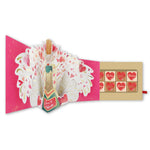 Pop Up Card & Chocolate Gift Box Here's To Us Valentine's Day Card & Gift