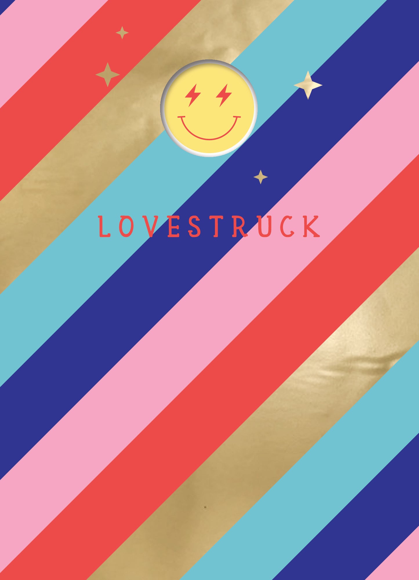 Za-Zoo Tattoo Lovestruck Happy Smiley Fun Tattoo Valentine's Day Greeting Card