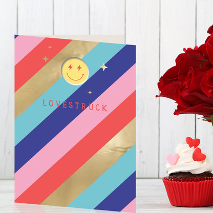 Za-Zoo Tattoo Lovestruck Happy Smiley Fun Tattoo Valentine's Day Greeting Card