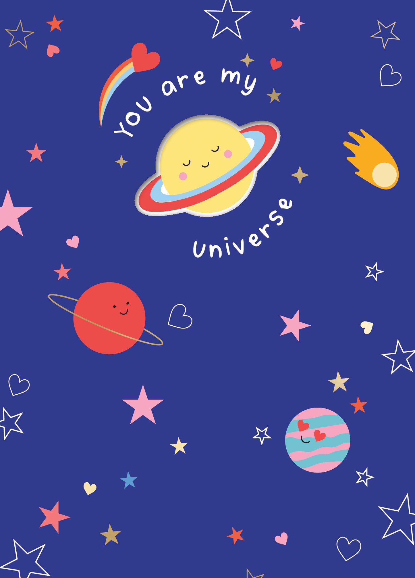 Za-Zoo Tattoo You Are My Universe Fun Tattoo Valentine's Day Greeting Card