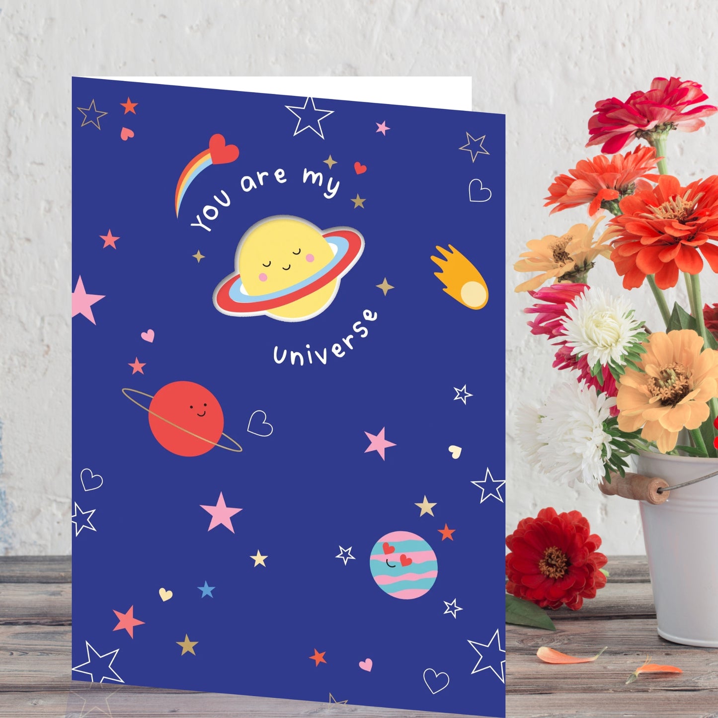Za-Zoo Tattoo You Are My Universe Fun Tattoo Valentine's Day Greeting Card