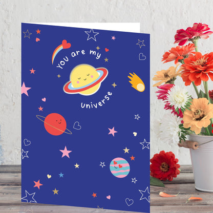Za-Zoo Tattoo You Are My Universe Fun Tattoo Valentine's Day Greeting Card